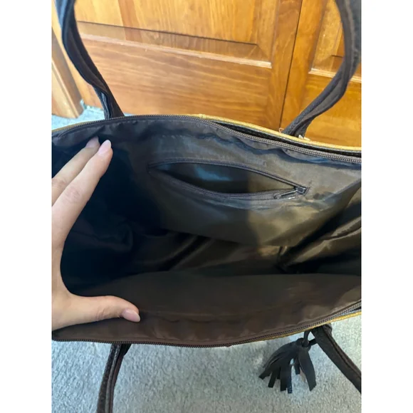 Colette Hand-Tooled Leather Tote Bag | Genuine Leather Mexico | Floral Embossed - Picture 10 of 10